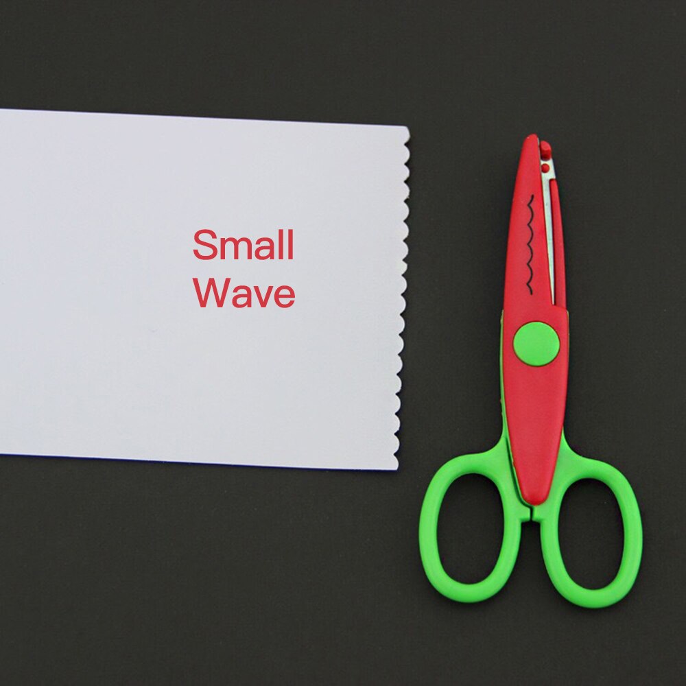 Tijeras para manualidades DIY, tijeras de plástico de seguridad para niños, cortadores decorativos para Scrapbooking, para álbum de fotos hecho a mano, álbum de recortes