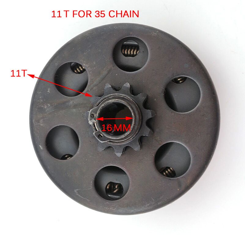 Embrague automático centrífugo para minibicicleta GO Kart, 10t, 11t, 12t, 13t, 18t, 16mm, 19mm, 20mm, 35 link, 420 link, 428: 11t  16mm