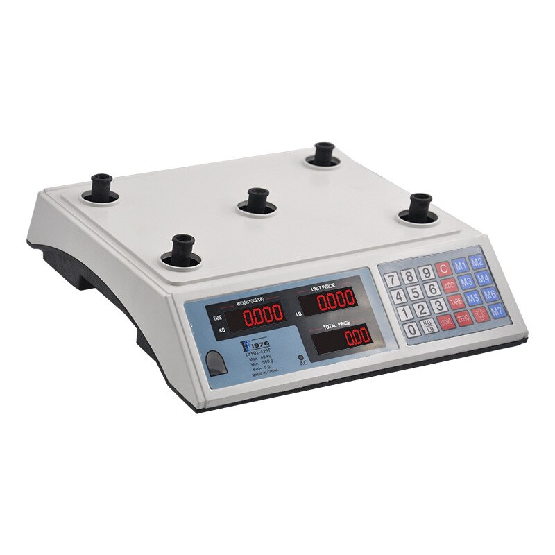 40kg/5g Electronic Price Computing Platform Scale Commercial for Supermarket Store Fruit Vegetable Digital