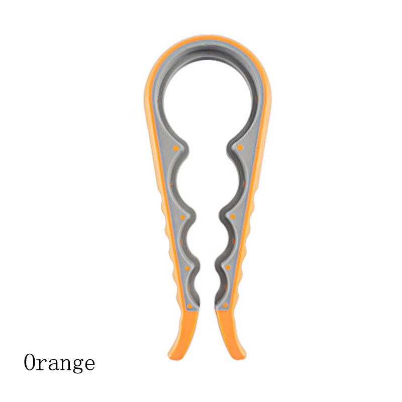 Burklock skruvöppnare 1pc halkskydd 4 in 1 matlagningstillbehör multifunktions burköppnare flasköppnare köksprylar bärbara: Orange