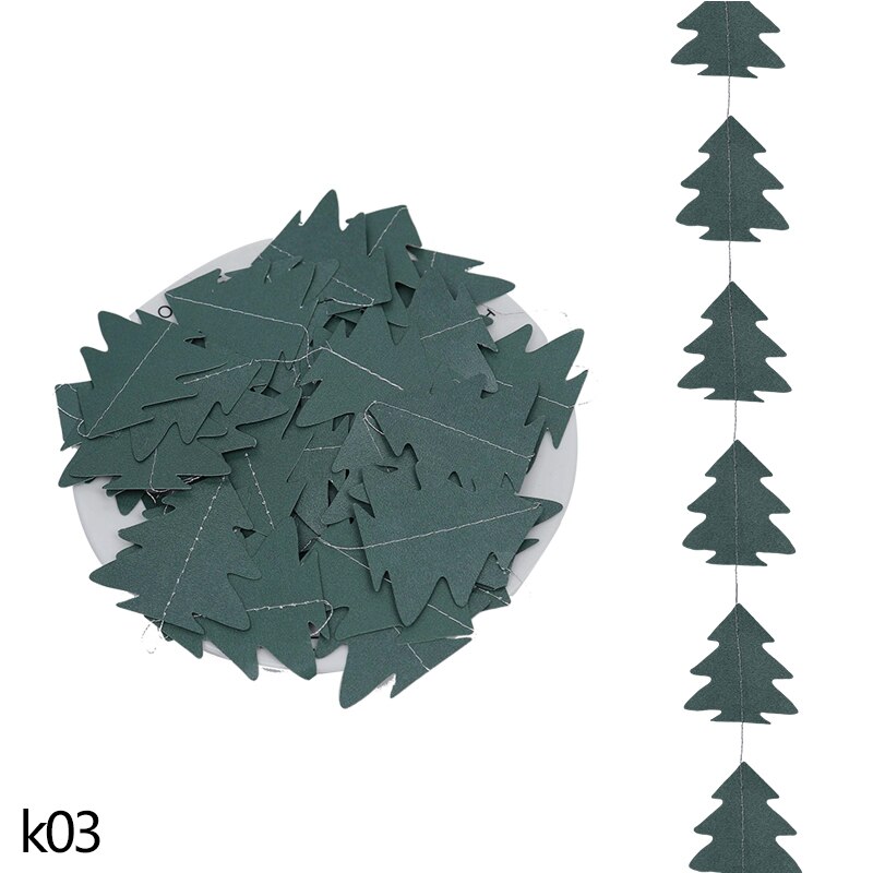 4m Spiegel Papier Weihnachten Girlande Weihnachten Baum bilden Ammer Banner Für Neue Jahr Weihnachten Party Hängen Dekor Hause ornamente: K03