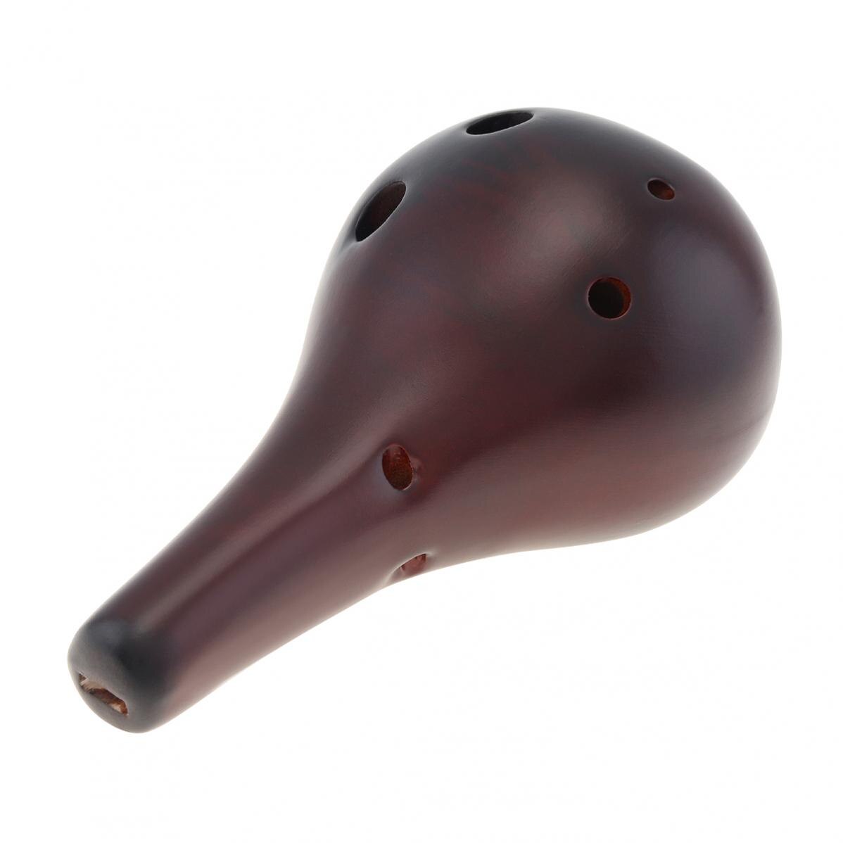 Alto ToneC – Instrument de flûte en céramique, 6 trous, Ocarina, poterie noire, glaçure fumée, pour débutant, avec corde de suspension