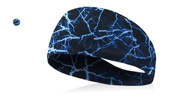 Bandeau de cyclisme absorbant en lycra pour hommes, bandana, cyclisme, sport, bandeau anti-transpiration, antidérapant, pour vélo, course à pied, fitness: Bleu