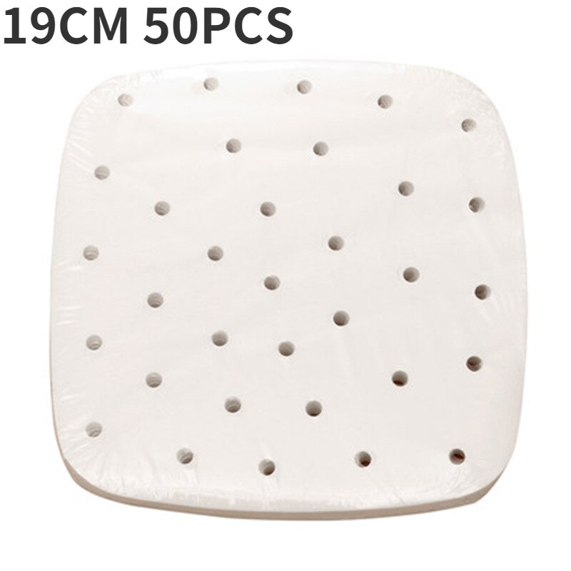 30/50PCS Paper Tray for Air Fryer Baking Silicone Oil Paper Tray Food Grade Greaseproof Oven Food Blotting Paper Baking Tool: C 19cm 50PCS