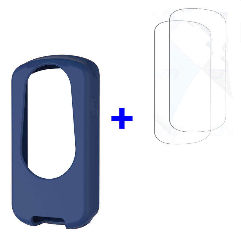 Funda protectora de silicona 2 en 1 para ordenador de bicicleta Garmin Edge 1030 + película de vidrio para Edge 1030 Plus
