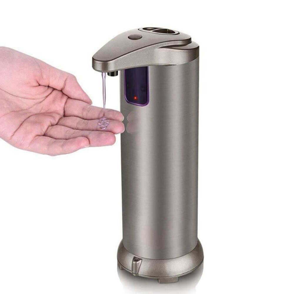 Zeepdispenser 250Ml Rvs Automatische Smart Sensor Vloeistof Voor Badkamer Keuken Hand Gratis Automatische Zeepdispenser