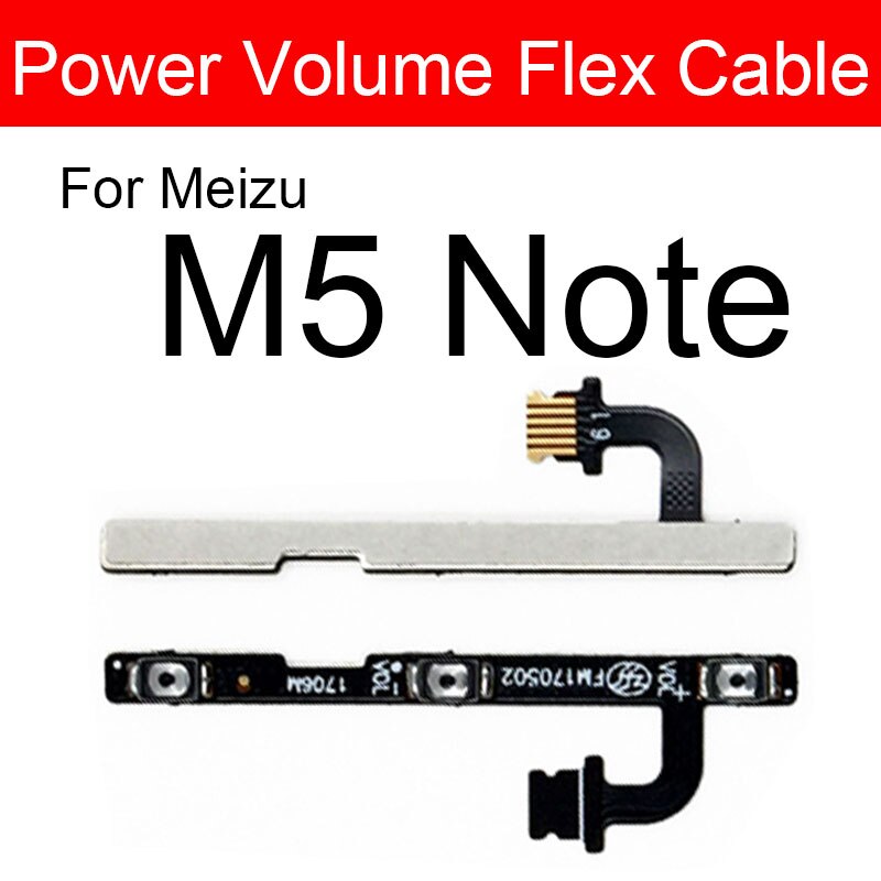 Volume & On Power Flex Cable For Meizu Meilan M1 M2 M3 M3s M5 M5s M5c M6 M6S Max Note Switch Button Key Side Flex Ribbon Repair: M5 Note