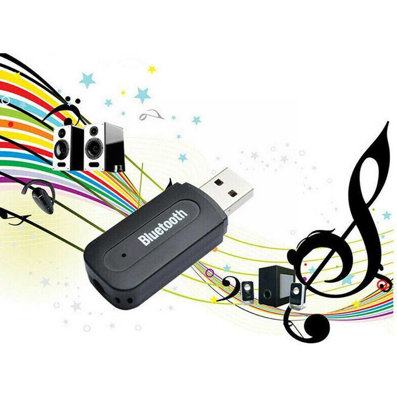 Adaptador de receptor de música para coche, transmisor inalámbrico con Bluetooth, AUX, USB, estéreo, para PC, ordenador, Spe B9A2