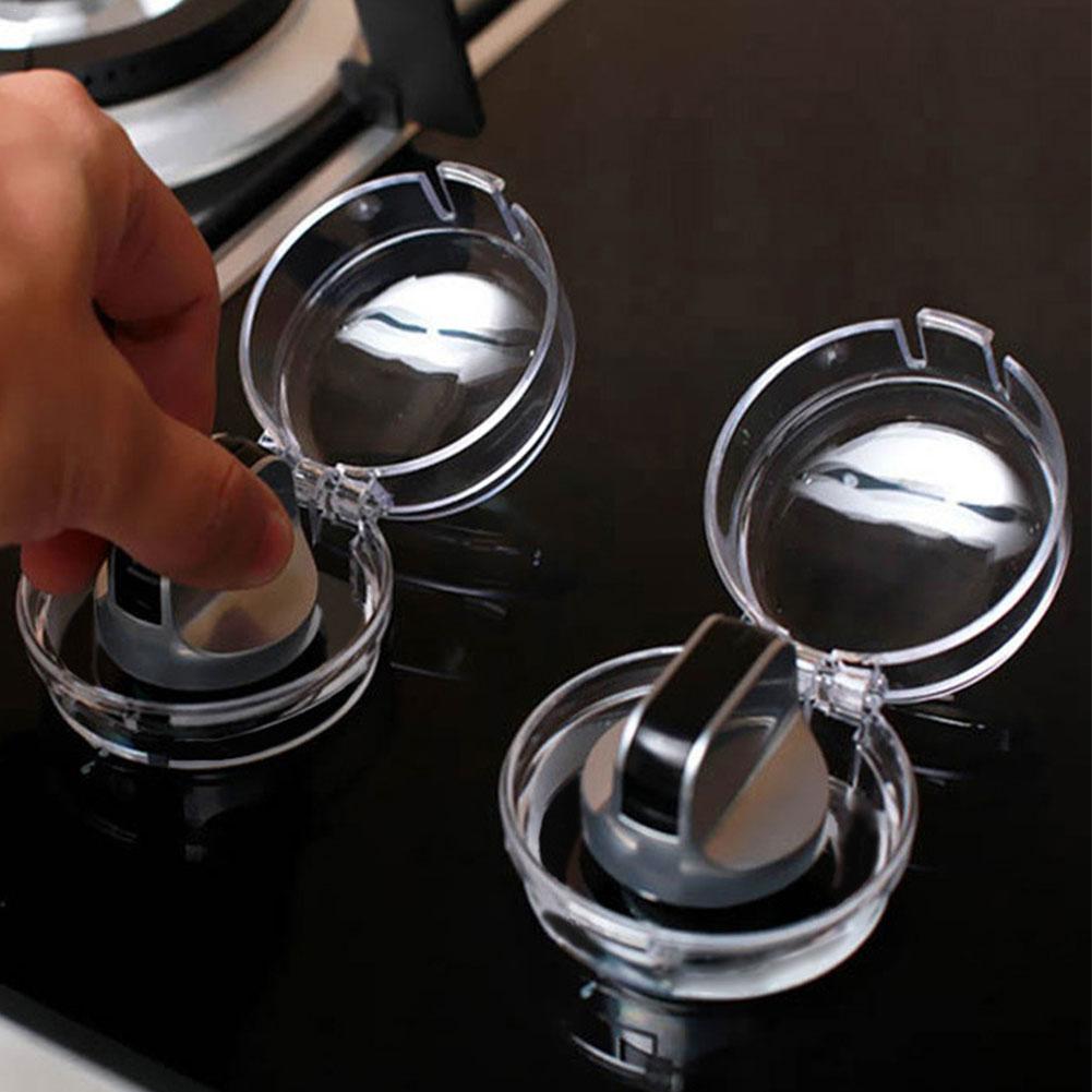 6PCS Material Kitchen Gas Stove Knob Covers Heat-Resistant Knob Case For Children Safety