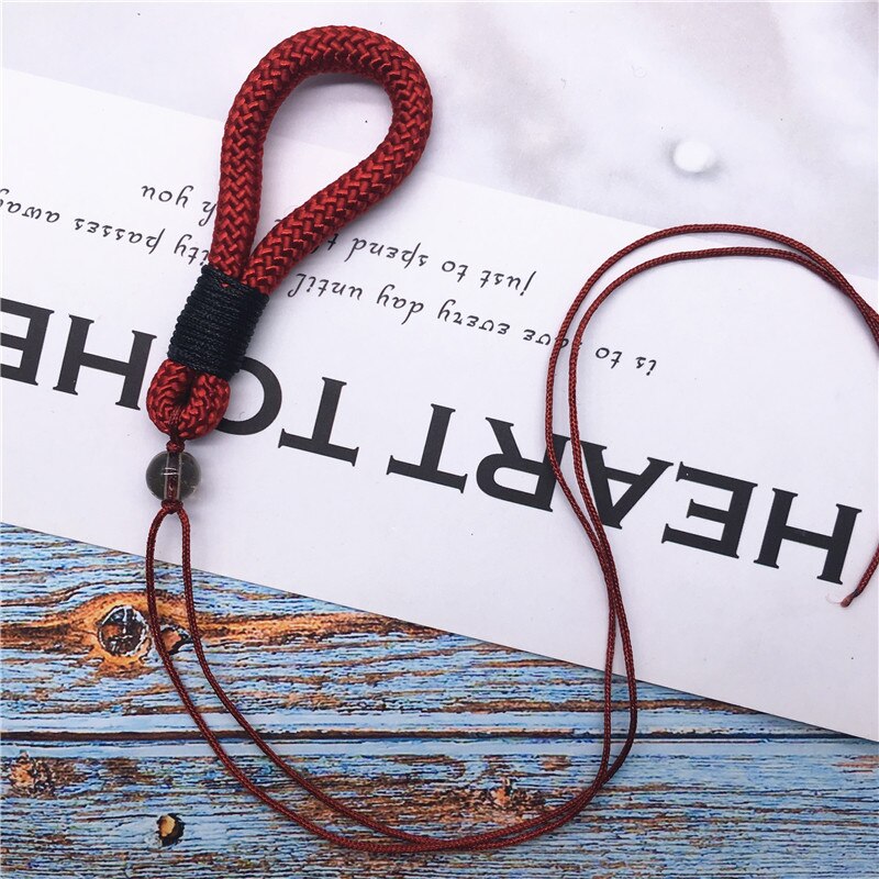 Key Lanyard Keyring Badge-Holders Finger Neck-Straps Multi-Function Neck for keys USB Flash Drives: red