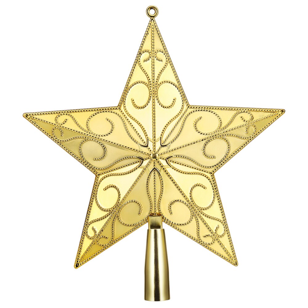 STOBOK 20cm Star Tree Topper Golden Star Christmas Tree Topper 5 Point Star Festival Treetop Decor for Home Part: Default Title