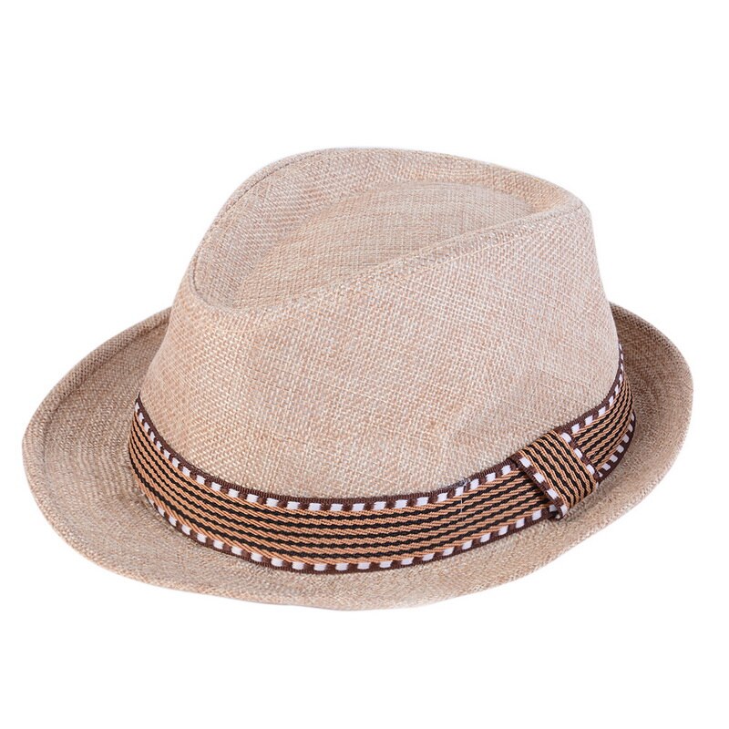 Adisputent kinderen baby mutsen coole peuter jongen meisje pet fotografie hoge hoed katoenen trilby: Beige