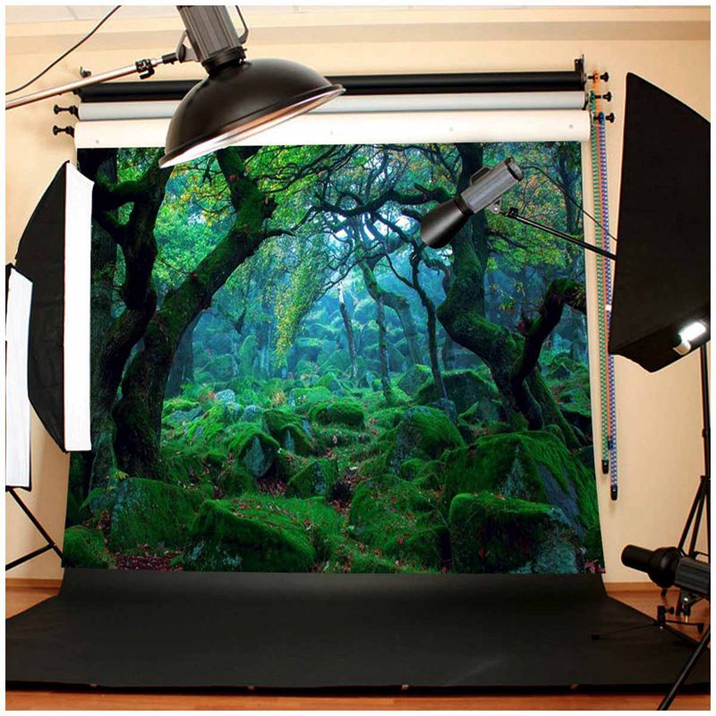 3 * 5ft Grünen Dschungel Wald Fotografie Hintergrund Studio Requisiten Foto Hintergrund