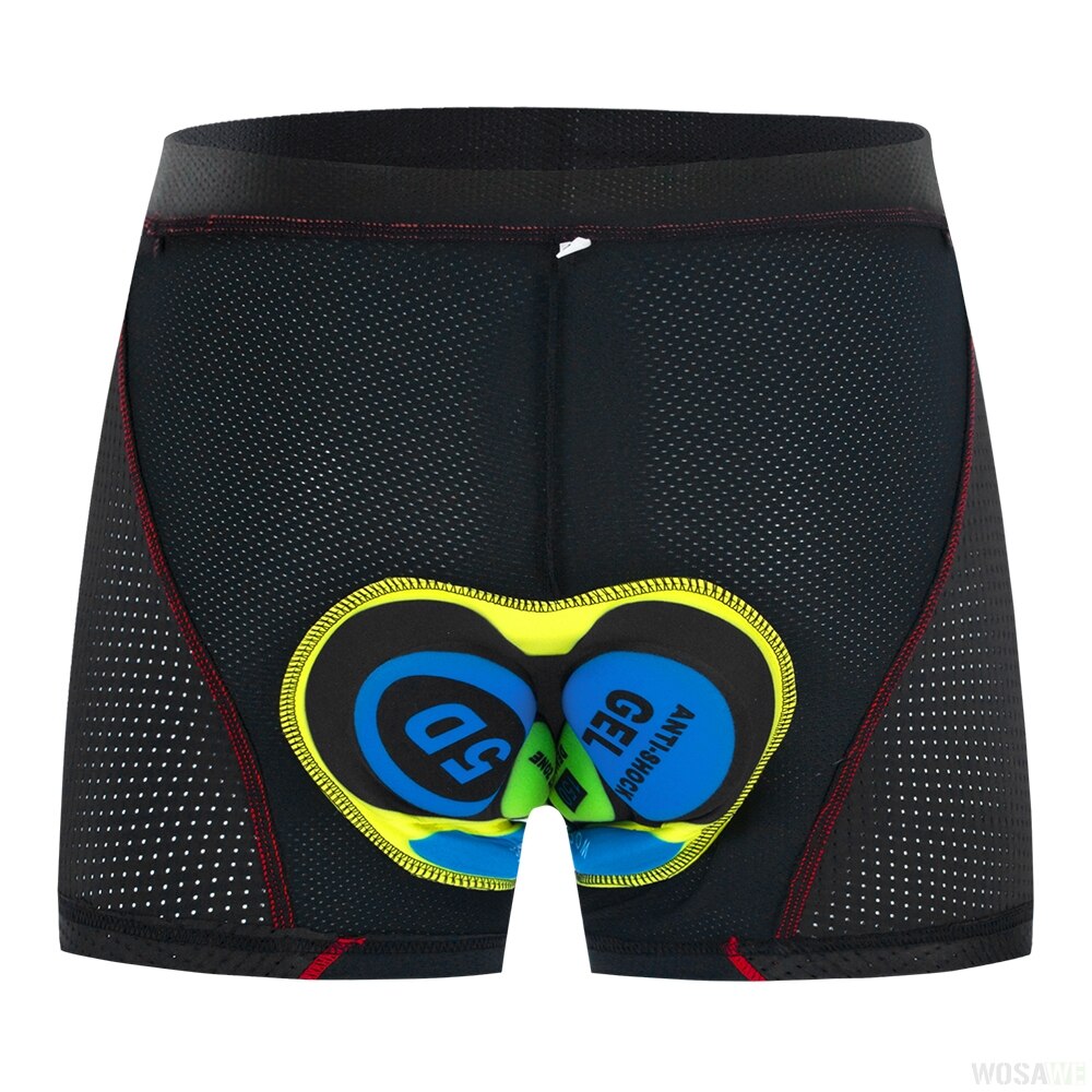 WOSAWE Männer Fahrrad Radfahren Engen Shorts Mesh Atmungsaktive Ciclismo Stoßfest MTB Road Fahrrad Shorts Biker Bike Unterwäsche 5D Gel Pad: BL151-Y / XXXL