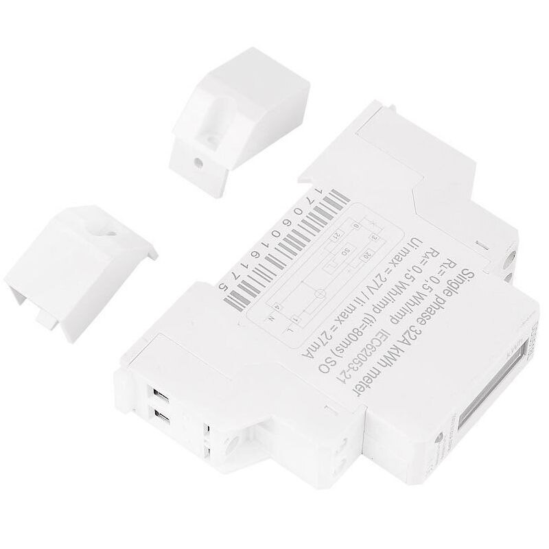 Single Phase LCD Backlit Wattmeter Power Consumption Watt Energy Meter kWh AC 5-32A 230V 50Hz 110V 60Hz Electric Din Rail Mount