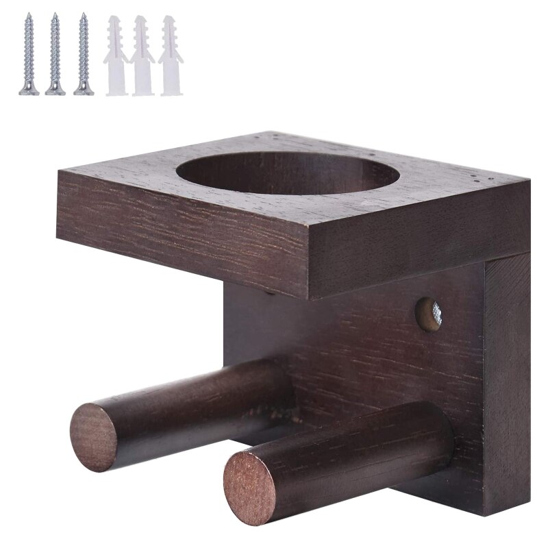 Baseball Bat Rack Wall Mounted Baseball Bat Holder, Baseball Bat Hanging Bracket: Walnut Color