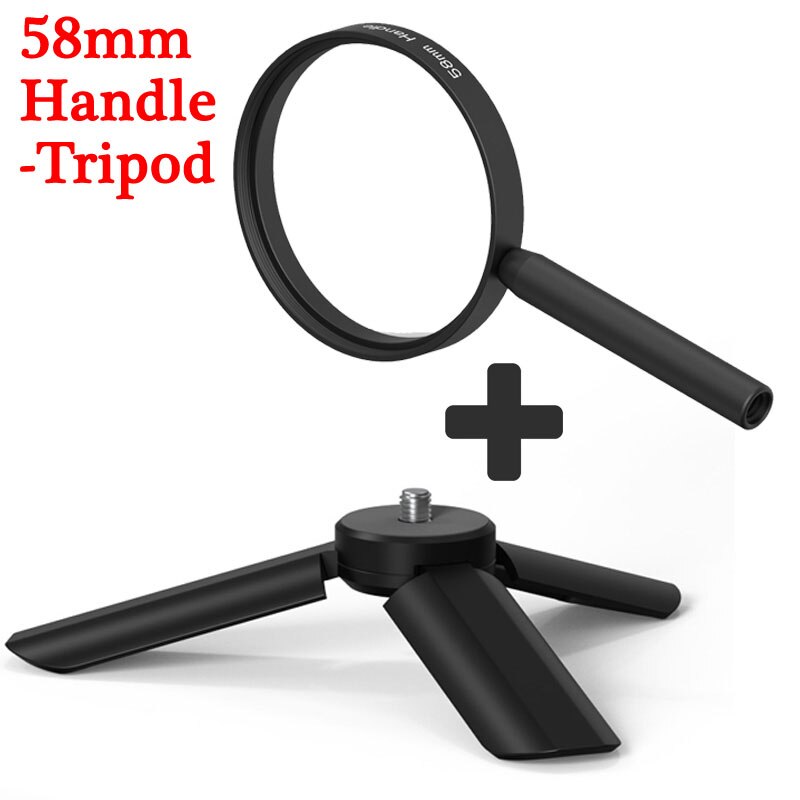 Camera Prisma Filter Split Caleidoscoop 52Mm 55Mm 58Mm 67Mm 72Mm 77Mm Fotografie Accessoires Mcuv nd Cpl Ster Glas Mobiele Telefoon: 58mm Handle-Tripod