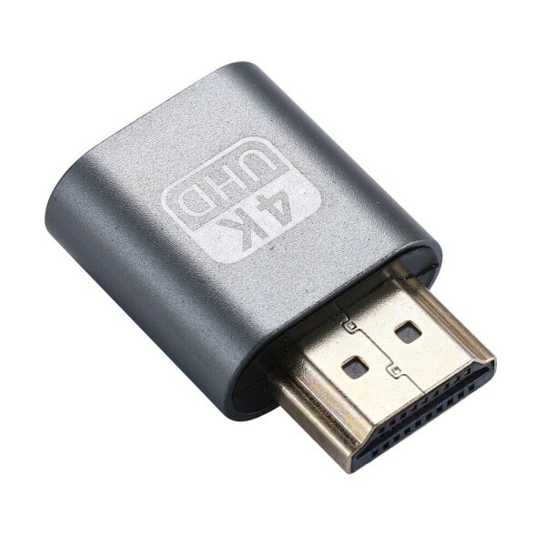 4K HDMI Dummy Plug Headless Ghost Display Emulator 3840x2160@60Hz High Resolution Virtual Monitor Display Adapter