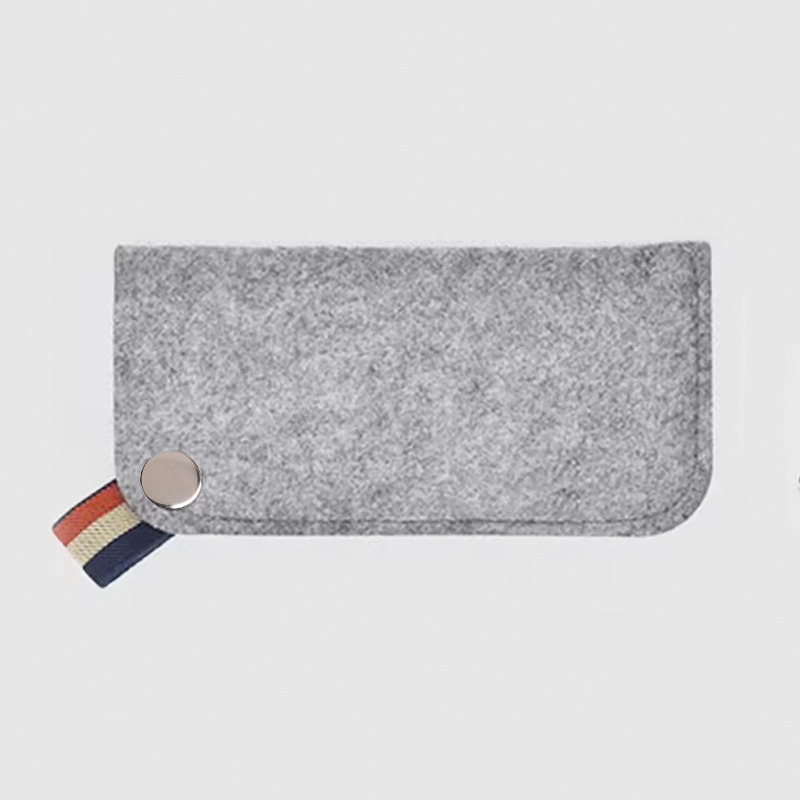 Saco portátil de feltro de lã para óculos de leitura estudante óculos de sol bolsa ao ar livre portátil saco de óculos de sol para óculos saco de cartão de identificação: Verde exército