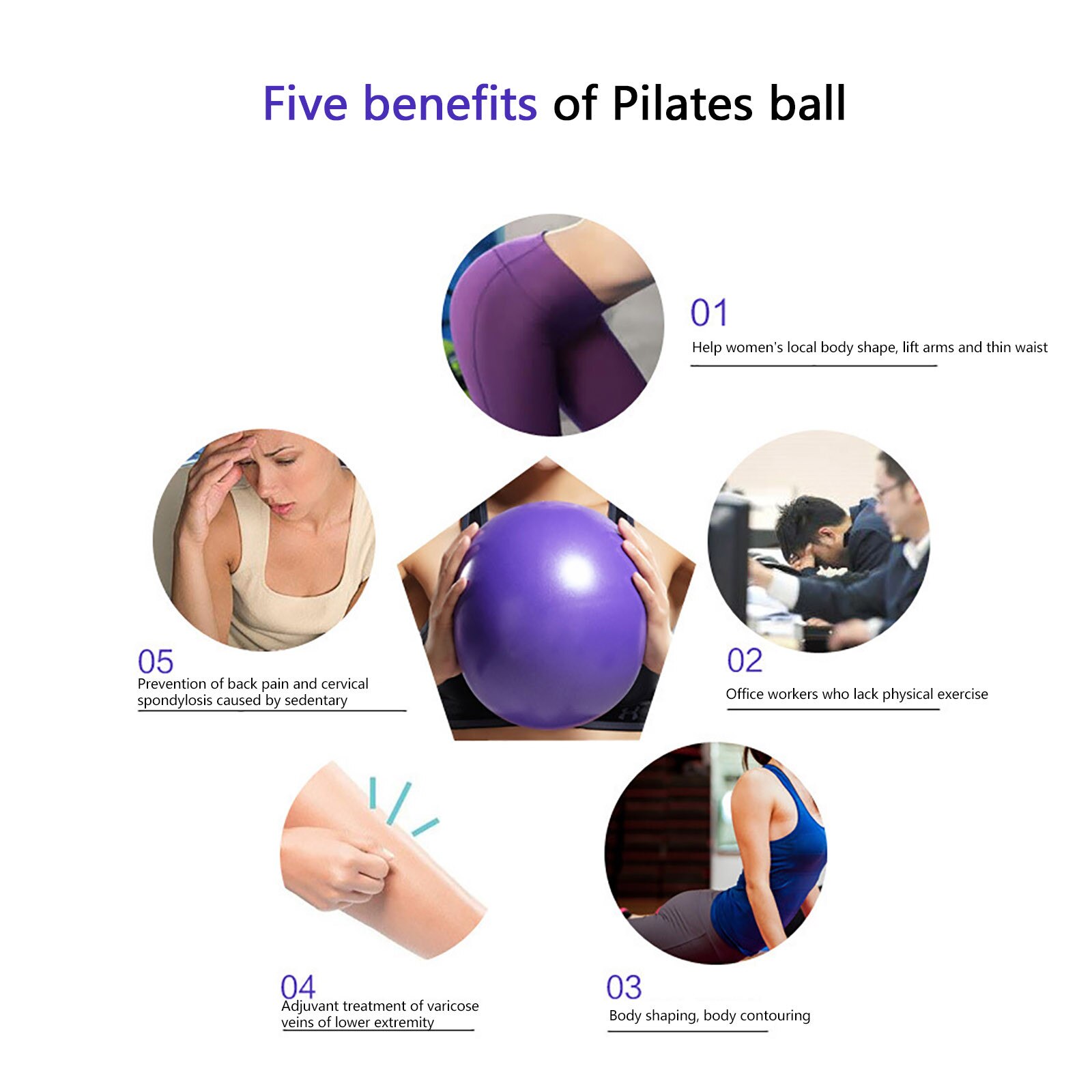 Yoga Ball Fitness for Fitness Pilates Exercise Stability Balance Ball 15cm Fitness & Yoga Equipment