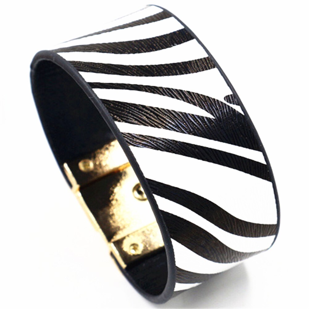 Joias de couro femininas zebra, verão, praia, moda feminina, pulseira de flor, abacaxi, frutas: zebra