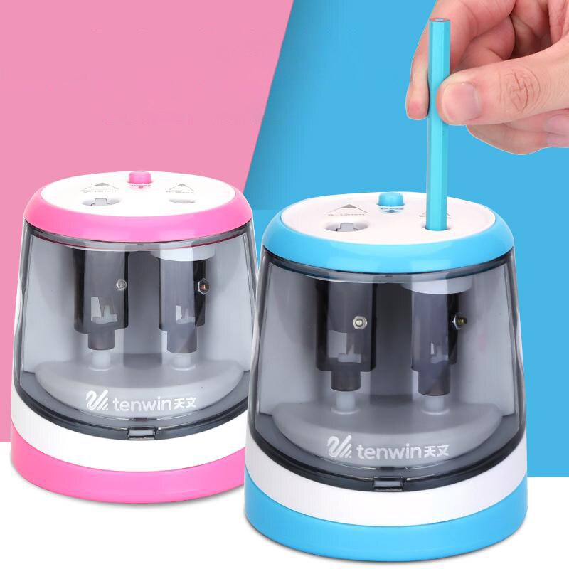 Automatic Electric Auto Pencil Sharpener Two-hole Battery Operated Sharpener 6-12mm Diameter Writing and Drawing Pencils Tools