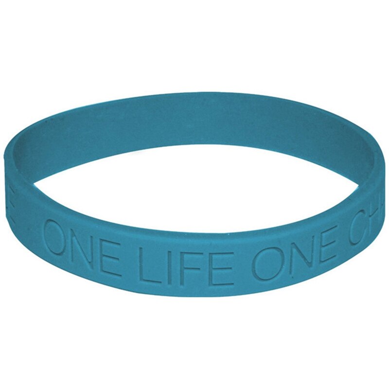 1pc Mann Frau Unisex One Life One Chance Nie Geben Bis ICH Versprechen Motivation Sport Silikon Gummi Armband Armband