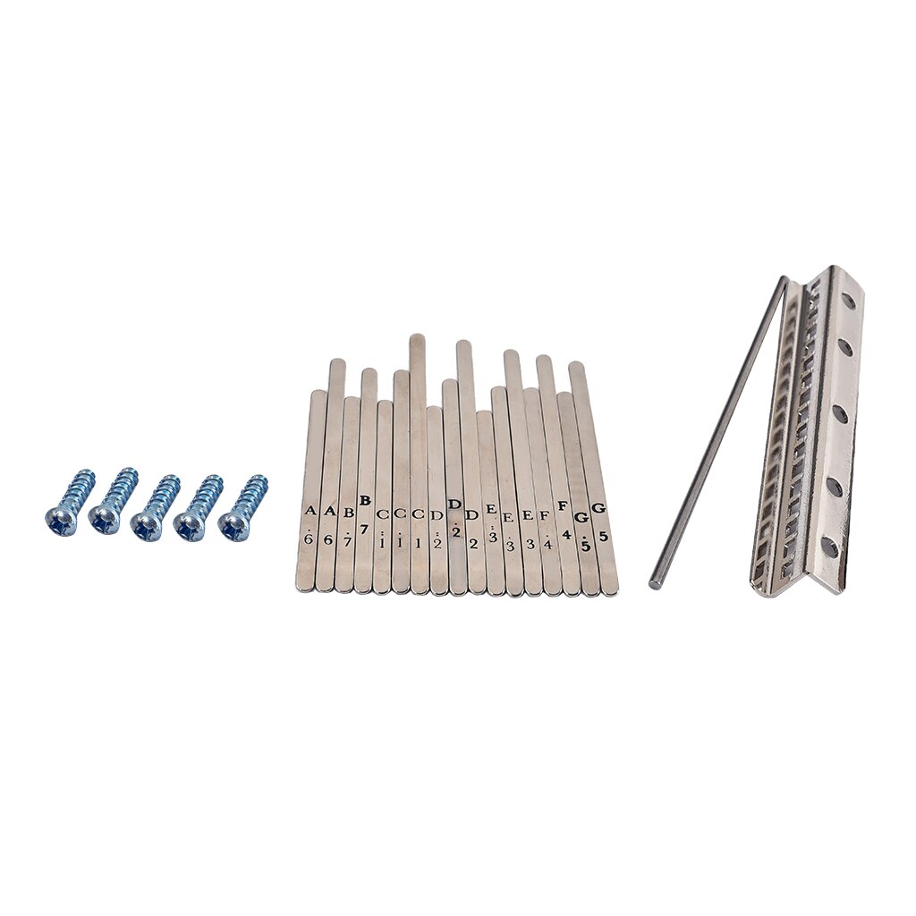 Exquisite Steel Keys DIY Kits for 17 Keys Thumb Piano Kalimba Replacement Parts