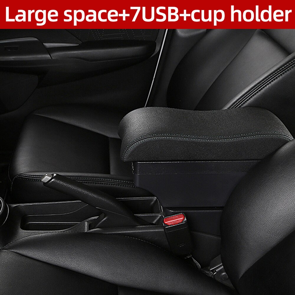 for Opel Astra H Armrest Box car leather arm rest car-styling center console decoration automobile interior: 7USB black thread