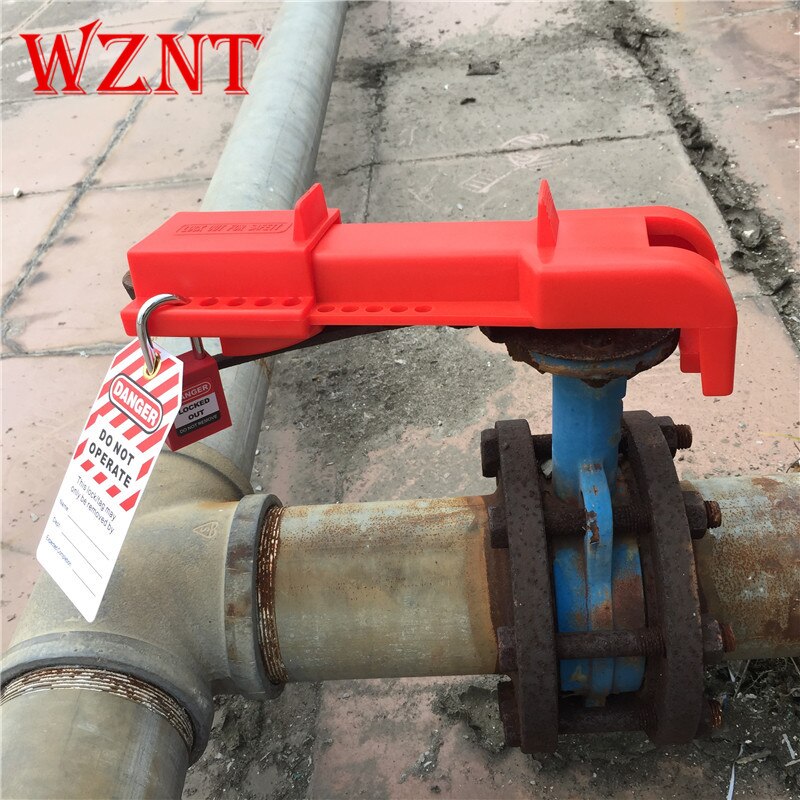 Red 8mm-45mm safety butterfly valve locking valve lock device
