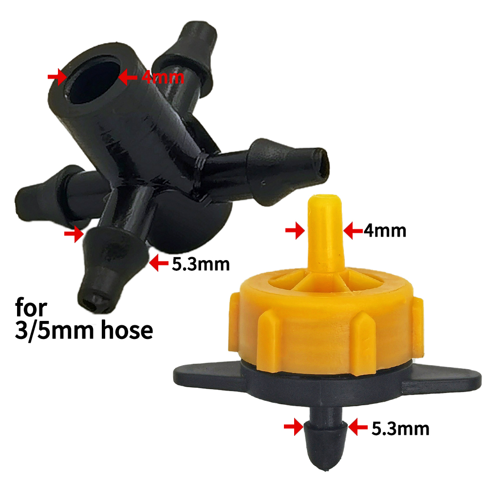 Irrigatie 2l/4l/8l Constante Druppelaar Met 4-Way Cross Connector Landbouw Druppelwater Irrigatie Druppelpijl Connector 20Sets