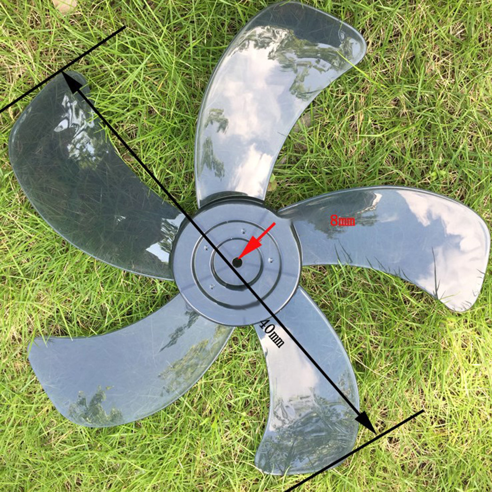 16 Inch Household Fan Blade Five Leaves With Nut Cover For Pedestal Fan Table Floor Fan Blade Gray Fan Blade Accessories
