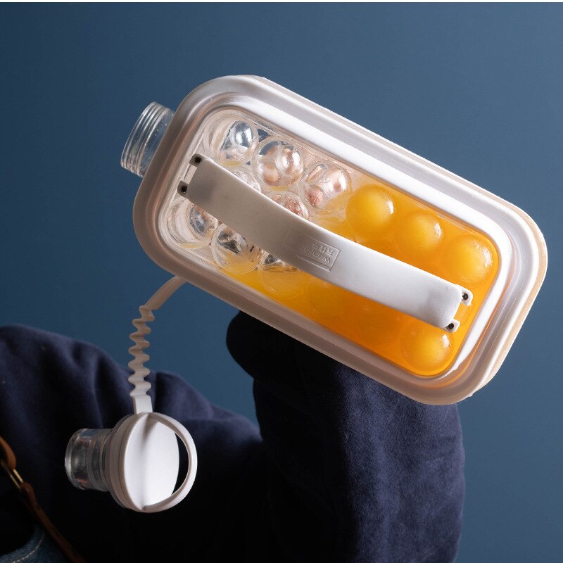 Ice Ball Maker 2 In 1 Portable Ice Kettle Ice Cube Maker Form for Whiskey Cocktail DIY Round Ice Ball Party for Bar Kitchen Tool