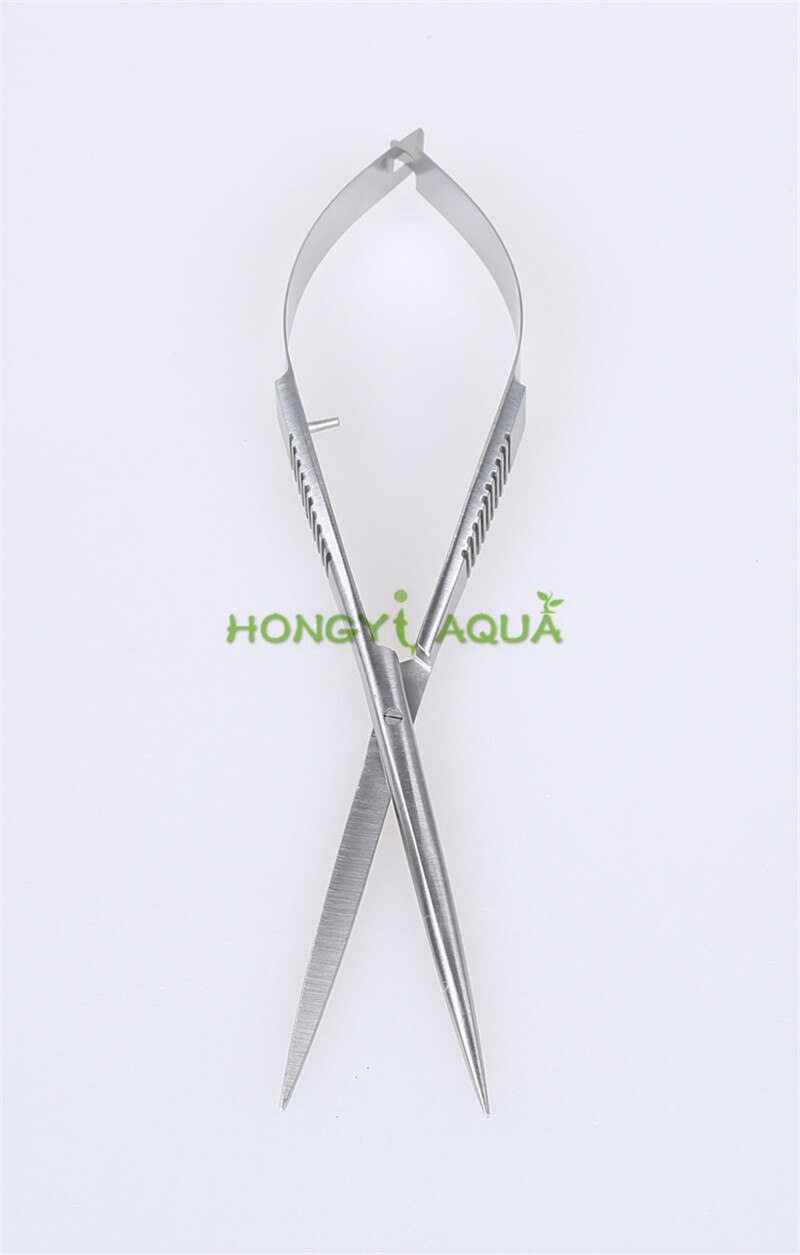 HongYi, tijeras acuáticas de acero inoxidable para plantas acuáticas, primavera recta, onda curva, nunca oxidada, igual que la de ADA