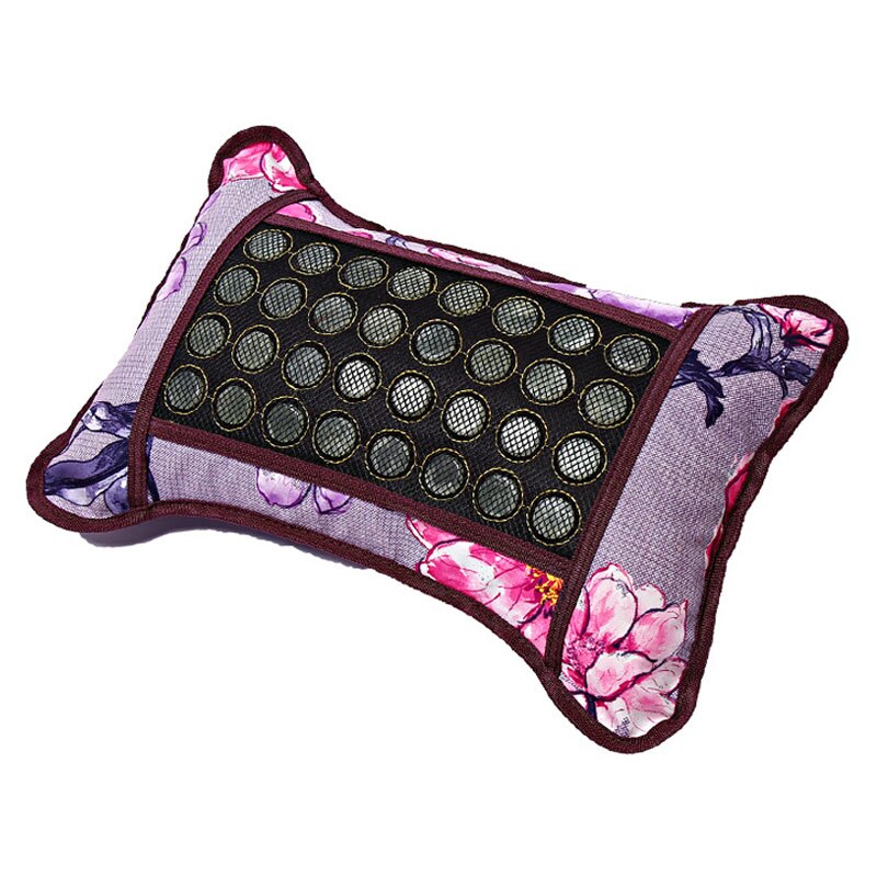 Almohada de masaje de Jade con calefacción eléctrica, terapia infrarroja lejana magnética de turmalina con piedra de germanio, masajeador Cervical calentado: 5