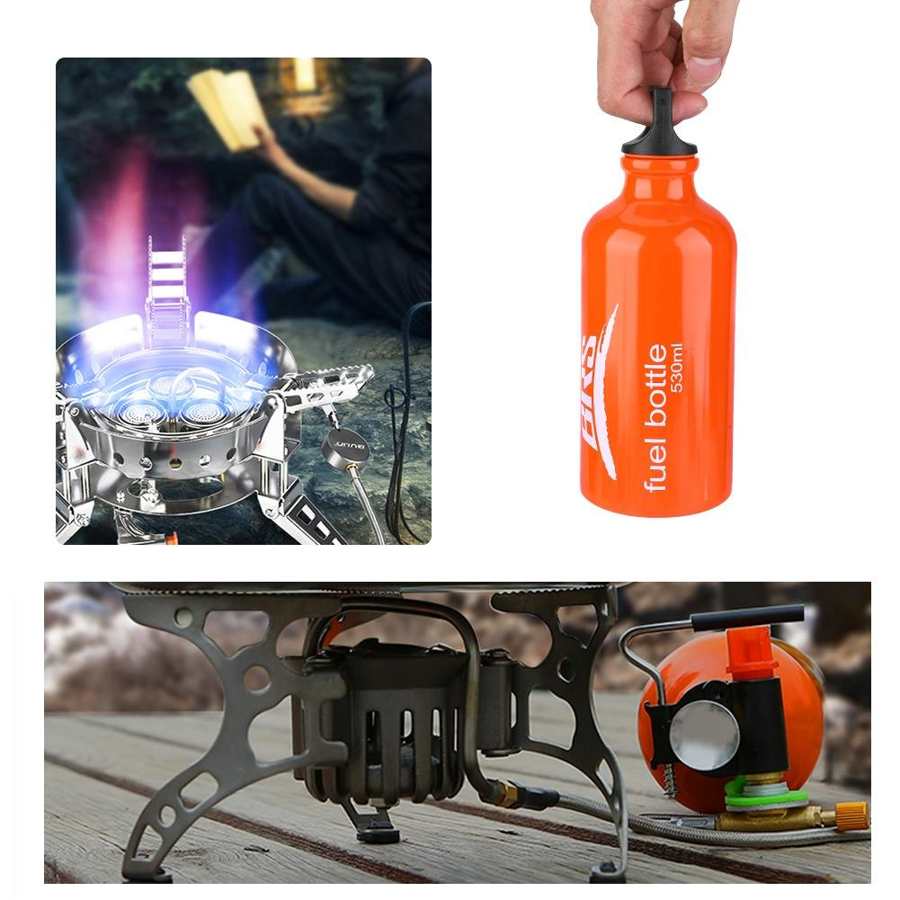 Aluminium bensin bränsleflaska fotogen alkohol dieselolja lagring kan utomhus picknick oljebrännande camping spis 530/750/1000ml