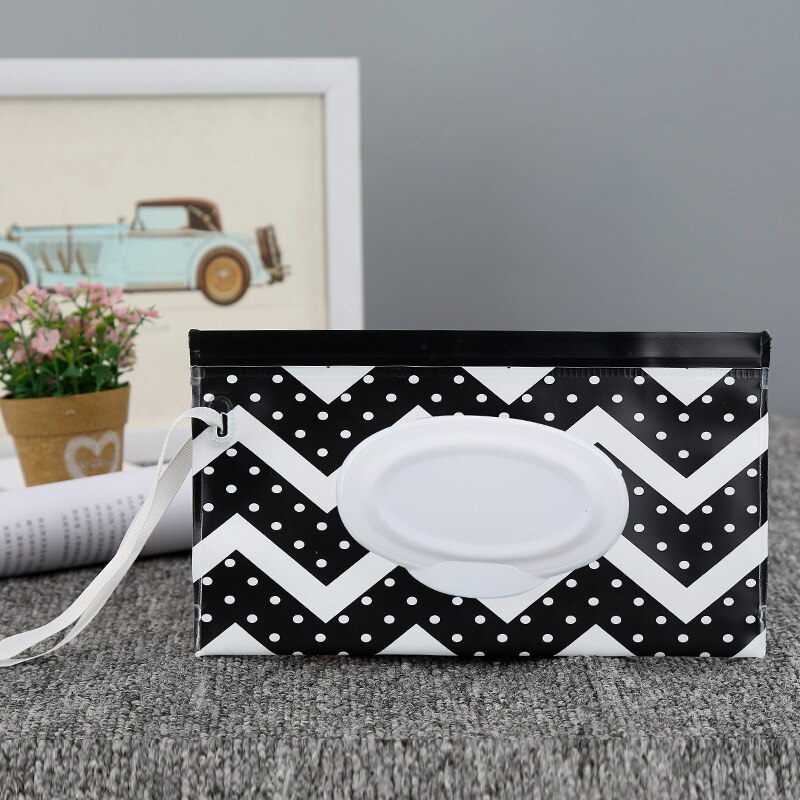 Reusable Wet Wipes Box Convenient Storage Bag Eco-friendly Easy-carrying EVA Tissue Container Bag Print 24x13.5cm