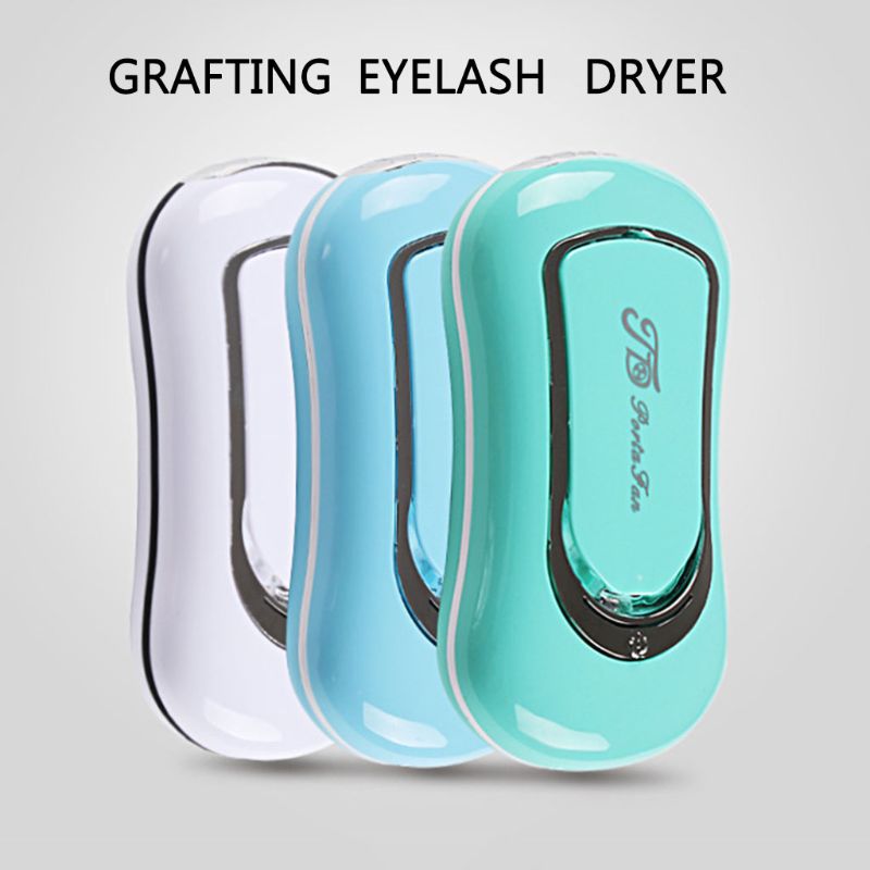 1 set usb mini ventilator wimper mascara droger snel drogende make-upset met opvouwbare spiegel