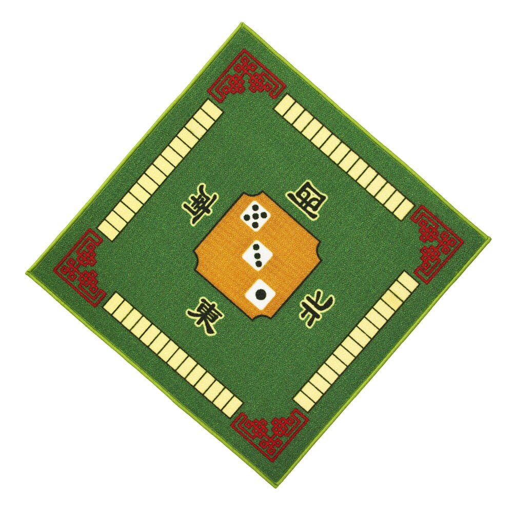 Mahjong Table Latex Cloth Square Shape Mahjong Mat Board Room Mahjong Pad Anti-Slip Desktop Cushion For Game Board Games Mahjong: Green