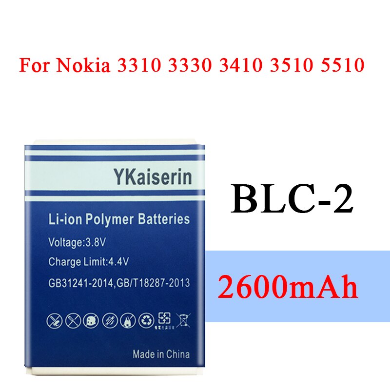 2150mAh BLC-2 BLC 2 Batteries For Nokia 3310 3315 3330 6800 6650 3530 3410 3510 5510 3335 3686 Mobile Phone Replacement batter