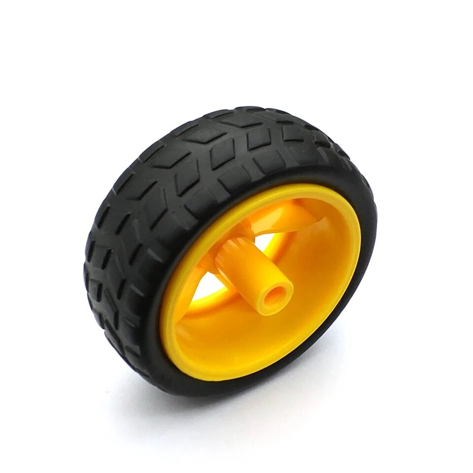 4 pièces TT moteur roue cc engrenage moteur pneu pneu pour Arduino intelligent Robot voiture roues télécommande châssis accessoires roues