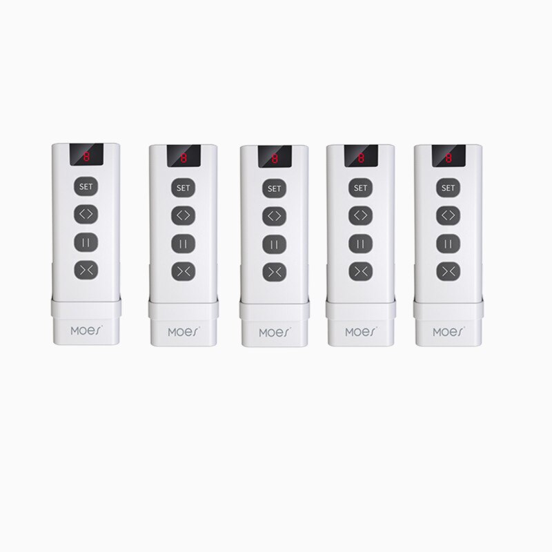 9 Channel RF433 Remote Control For WiFi Curtain Switch RF Roller Blinds Module Battery Powered Curtain Accessories Emitter: 5pcs