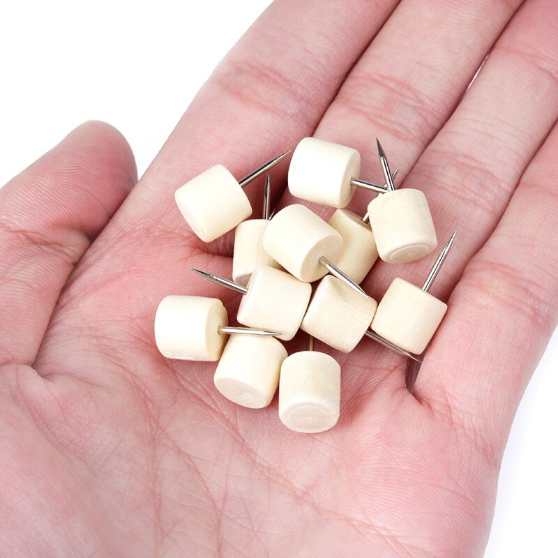 10/20 Pcs Box Container Thuis Craft Kantoor Houten Punaise Foto Muur Kurk Boord Decoratieve Kaart Push Pin Tekening Nail