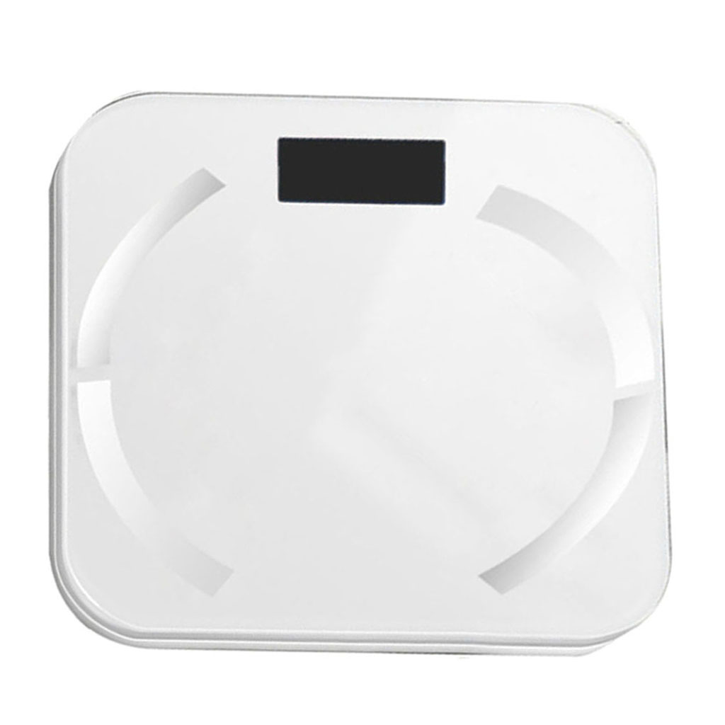 Digital Body Fat Scale Smart Bathroom Bluetooth Calories BMI Water Checker Home Fitness Backlight 180kg Scale: White