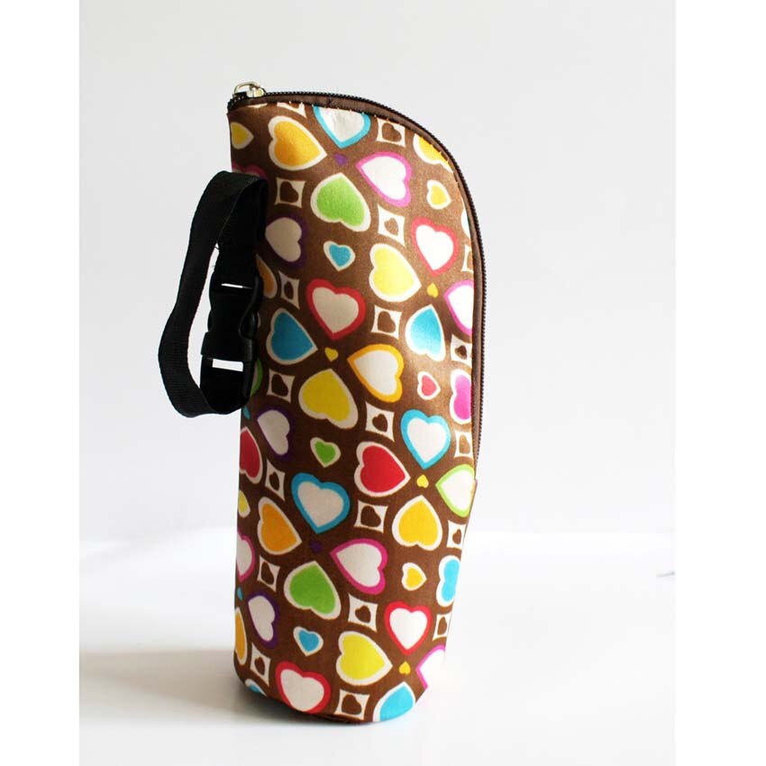 Cubierta para biberón de bebé, bolsa de aislamiento térmico y preservación del frío, mantiene la temperatura, bolsa de aislamiento térmico: Coffee Hearts