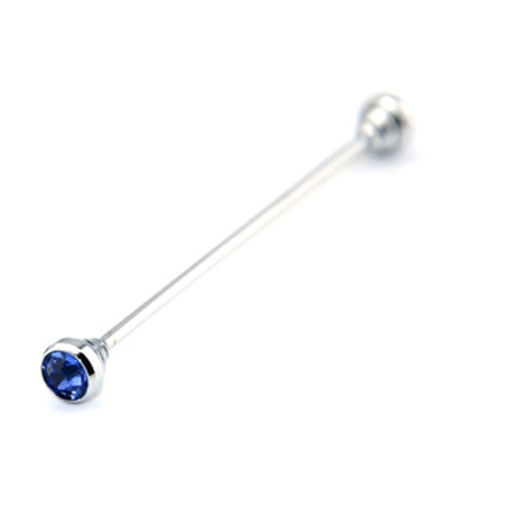 chemise col broche argent cravate pince à cravate barre broche accessoires BWTZF0004: Blue