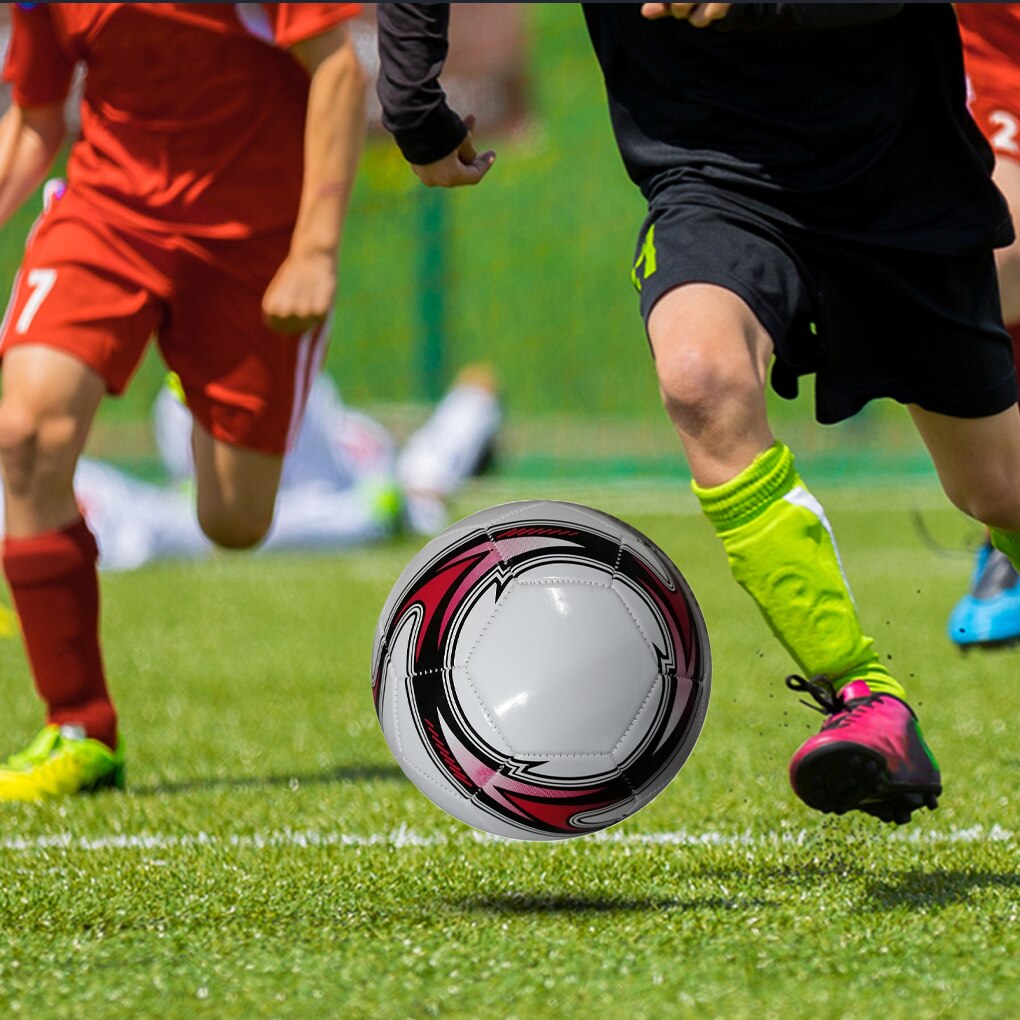 Pu leather football ball, adult school professional footballs, size e 5 outdoor portable training sport white