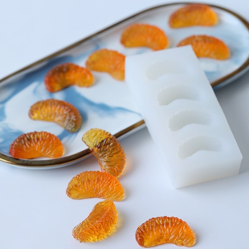 3D Oranje Bloemblaadje Siliconen Mallen Voor Zeep Kaars Maken Dessert Bakvorm Aromatherapie Ornamenten Home Decoratie