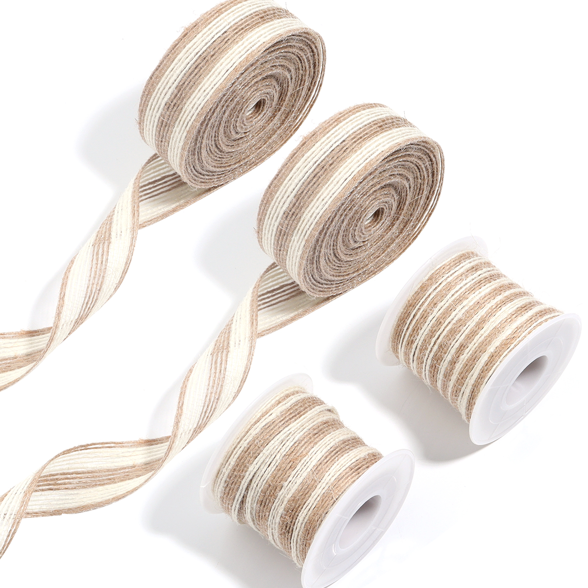 1-10 meter hør jute stof bånd makrame håndværk hør webbing til bryllupsdekoration æske buket sløjfe emballage ting