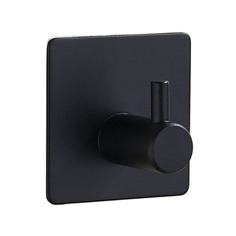 Raclette de douche noire avec crochet, noyau en acier inoxydable, nettoyage de salle de bains en Silicone, écran de fenêtre, essuie-glace de bain, nettoyeur de porte en verre: Black